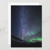Milky Way Aurora Card Save The Date (Voorkant / Achterkant)