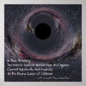 Milky Way Black Hole Lovecraft Poster (Voorkant)