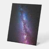 Milky-way bright coconto reclamebord met voetstuk (Voorkant)