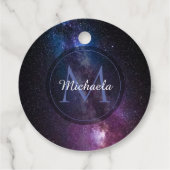 Milky way bright covu personalizable monogram bedankjes labels (Achterkant)