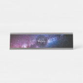 Milky way bright covu personalizable monogram bureau naambordje (Voorkant)