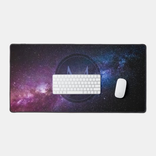 Milky way bright covu personalizable monogram bureaumat (Keyboard & Muis)