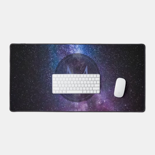 Milky way bright covu personalizable monogram bureaumat (Keyboard & Muis)