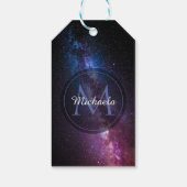 Milky way bright covu personalizable monogram cadeaulabel (Achterkant)