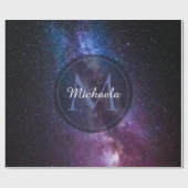 Milky way bright covu personalizable monogram cadeaupapier (Vlak)