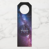 Milky way bright covu personalizable monogram flessenhanger (Achterkant)