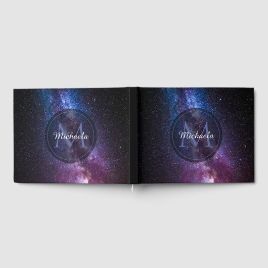 Milky way bright covu personalizable monogram gastenboek (Volledig)