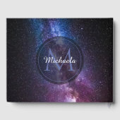 Milky way bright covu personalizable monogram gastenboek (Achterkant)