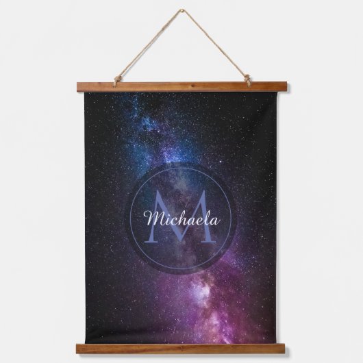 Milky way bright covu personalizable monogram hangend wandkleed (Voorkant)