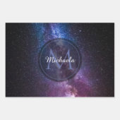 Milky way bright covu personalizable monogram inpakpapier vel (Voorkant 2)