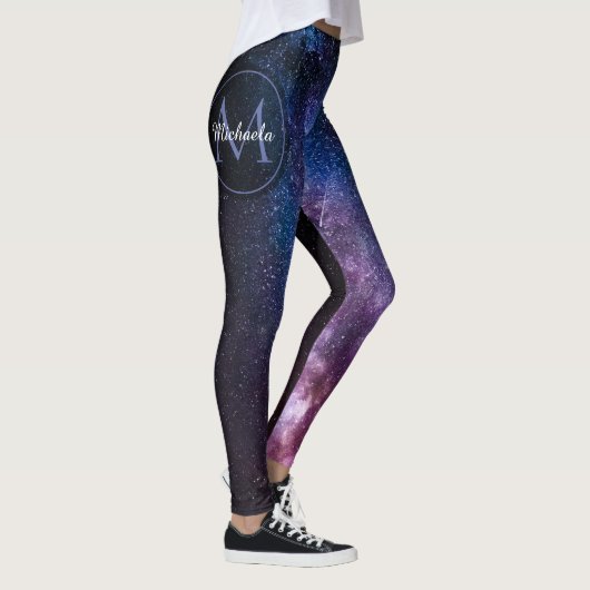 Milky way bright covu personalizable monogram leggings (Rechts)