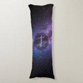 Milky way bright covu personalizable monogram lichaamskussen (Voorkant Verticaal)