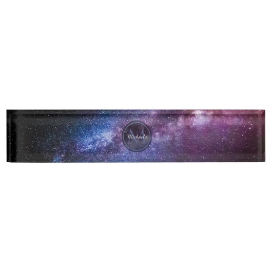 Milky way bright covu personalizable monogram naambordje (Voorkant)