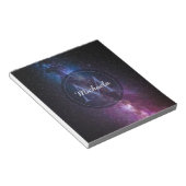Milky way bright covu personalizable monogram notitieblok (Schuin)