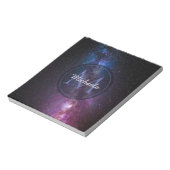 Milky way bright covu personalizable monogram notitieblok (Linkerzijde)