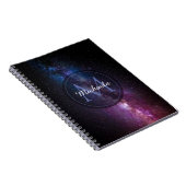 Milky way bright covu personalizable monogram notitieboek (Rechterzijde)