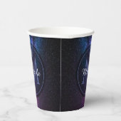 Milky way bright covu personalizable monogram papieren bekers (Rechts)