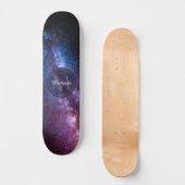Milky way bright covu personalizable monogram persoonlijk skateboard (Voorkant)
