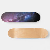 Milky way bright covu personalizable monogram persoonlijk skateboard (Horizontaal)