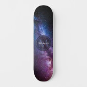 Milky way bright covu personalizable monogram persoonlijk skateboard (Voorkant)
