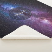 Milky way bright covu personalizable monogram sherpa deken (3/4)