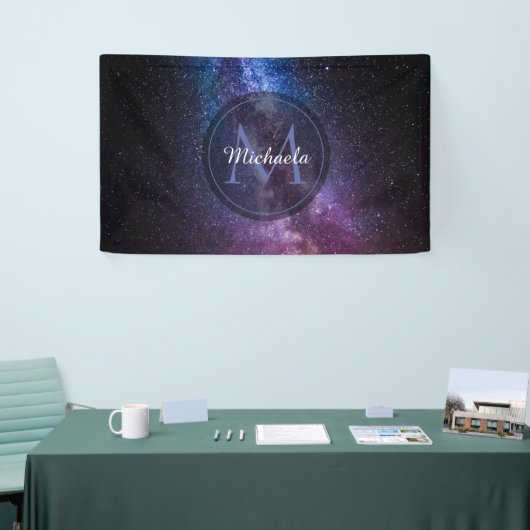 Milky way bright covu personalizable monogram spandoek (Beurs)