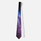 Milky way bright covu personalizable monogram stropdas (Voorkant)