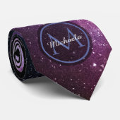 Milky way bright covu personalizable monogram stropdas (Opgerold)