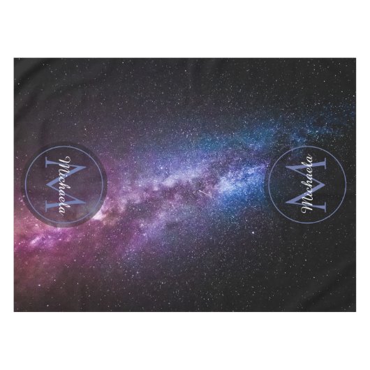 Milky way bright covu personalizable monogram tafelkleed (Voorkant (Horizontaal))