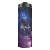 Milky way bright covu personalizable monogram thermosbeker (Voorkant)