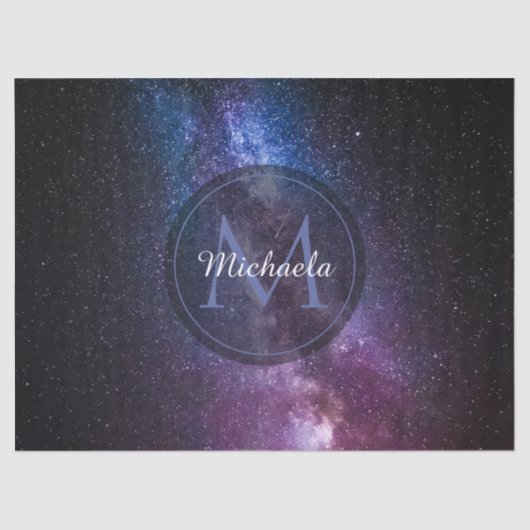 Milky way bright covu personalizable monogram tissuepapier (Voorkant)