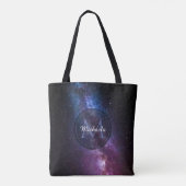 Milky way bright covu personalizable monogram tote bag (Achterkant)
