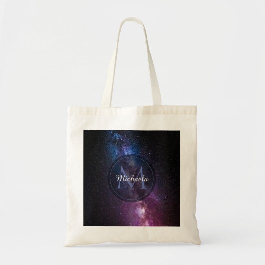 Milky way bright covu personalizable monogram tote bag (Voorkant)
