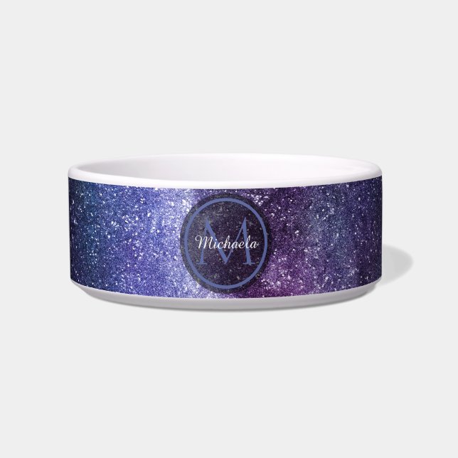 Milky way bright covu personalizable monogram voerbakje (Voorkant)