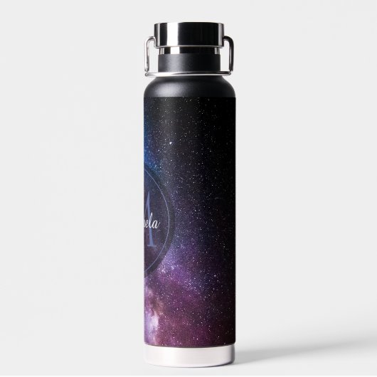 Milky way bright covu personalizable monogram waterfles (Achterkant)