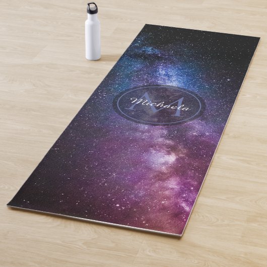 Milky way bright covu personalizable monogram yogamat (In situ)