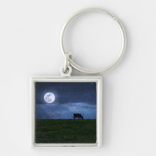 Milky Way Cattle Moonlight Sleutelhanger (Voorkant)