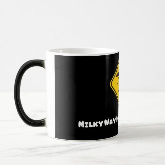 ​"Milky Way Delivery" Cow Abduction Funny Magische Mok (Links)