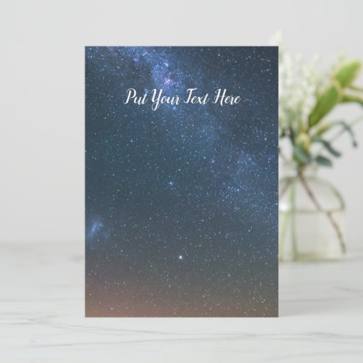 Milky Way Galaxy Background | Night Sky Stars Kaart (Staand voorkant)