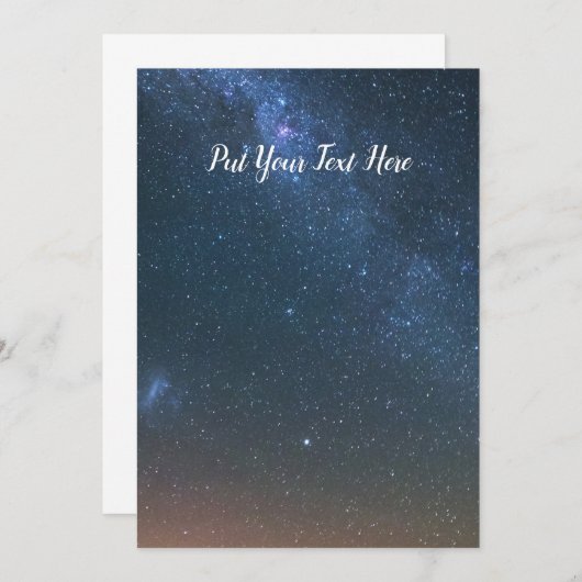 Milky Way Galaxy Background | Night Sky Stars Kaart (Voorkant / Achterkant)