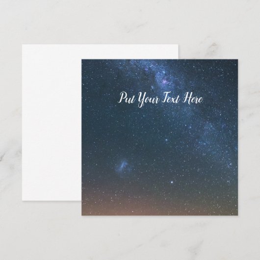 Milky Way Galaxy Background | Night Sky Stars Kaart (Voorkant / Achterkant)