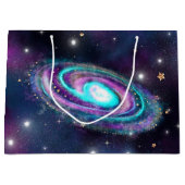 Milky Way Galaxy | Kosmische blauwe Paarse roze gl Groot Cadeauzakje (Voorkant)