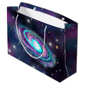 Milky Way Galaxy | Kosmische blauwe Paarse roze gl Groot Cadeauzakje (Achterkant Gekanteld)