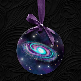 Milky Way Galaxy | Kosmische blauwe Paarse roze gl Keramisch Ornament