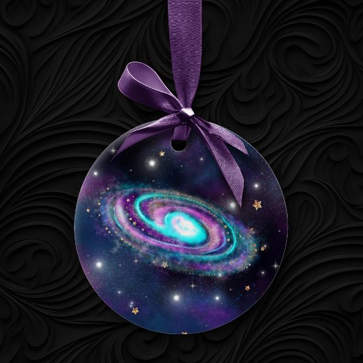Milky Way Galaxy | Kosmische blauwe Paarse roze gl Keramisch Ornament