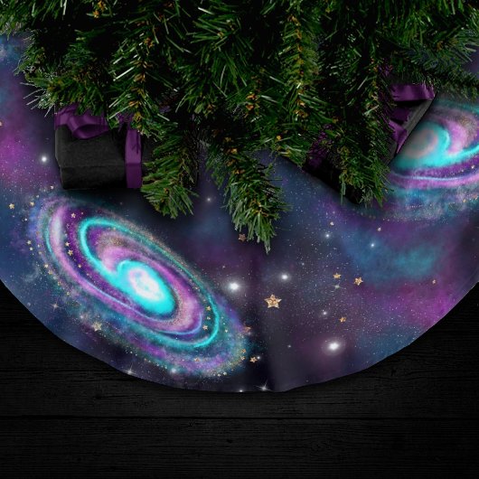 Milky Way Galaxy | Kosmische blauwe Paarse roze gl Kerstboom Rok