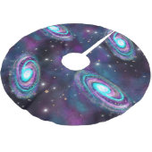 Milky Way Galaxy | Kosmische blauwe Paarse roze gl Kerstboom Rok (Gekanteld)