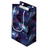 Milky Way Galaxy | Kosmische blauwe Paarse roze gl Klein Cadeauzakje (Achterkant Gekanteld)