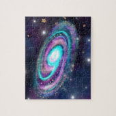 Milky Way Galaxy | Kosmische blauwe Paarse roze gl Legpuzzel (Verticaal)