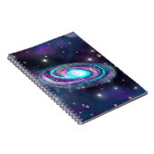 Milky Way Galaxy | Kosmische blauwe Paarse roze gl Notitieboek (Rechterzijde)